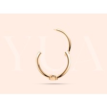 Yua Jewelry Pırlantalı Yıldızlı 14 Ayar Minimalist Halka Helix Piercing