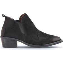 Bueno Shoes Siyah Nubuk Kadın Topuklu Bot 01WD4000 01WD4000