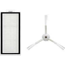 Mija Roborock Q5 Pro , Q5 Pro Plus Uyumlu 1 Adet Hepa Filtre + 1 Adet Beyaz Yan Fırça