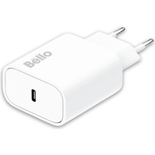 Bello 20W Type-C USB Şarj Cihazı BL-2000 Model Hızlı ve Güvenli Şarj Kompakt Tasarım