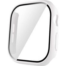 Gpack Apple Watch 10 46MM Uyumlu Kasa ve Ekran Koruyucu Sert Pc Gard 35 Beyaz
