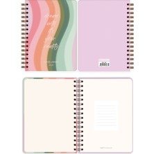 Matt Notebook 2025 Yılı A5 Haftalık Ajanda Spiralli 15X21 cm - 12 Aylık - Motivasyon Sayfalı