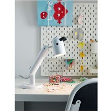 Ikea Krux Çocuk Çalışma Lambası, Beyaz, 38 Cm, Led'li