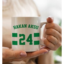 Bk Gift Kişiye Özel Isimli Taraftar Beyaz Kupa Bardak-4, Arkadaşa Hediye, Doğum Günü Hediyesi