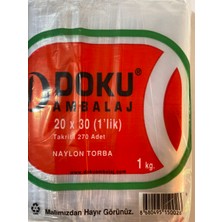 Doku Naylon Torba Buzdolabı Poşeti 1'lik 20x30