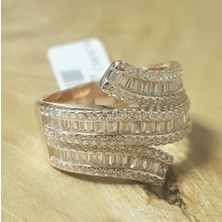 Canka Baget Taşlı İthal Fantazi Gümüş Yüzük