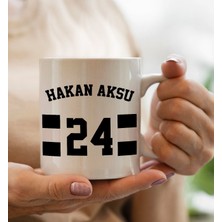 Bk Gift Kişiye Özel Isimli Taraftar Beyaz Kupa Bardak-5, Arkadaşa Hediye, Doğum Günü Hediyesi