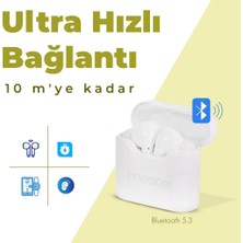 Moodix KI23KT03 Bluetooth Kulakiçi Kulaklık Beyaz