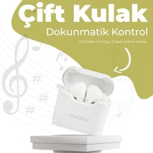 Moodix KI23KT03 Bluetooth Kulakiçi Kulaklık Beyaz