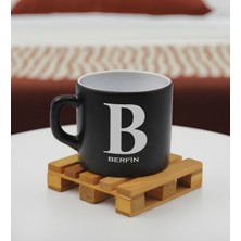 Bk Gift Kişiye Özel Isimli Siyah Renkli Middle Çay & Kahve Fincanı-3, Arkadaşa Hediye, Sevgiliye Hediye, Doğum Günü Hediyesi