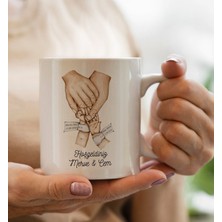 Bk Gift Kişiye Özel Aile El Tasarımlı Beyaz Kupa Bardak -3, Anneye Hediye, Yeni Doğum Hediyesi