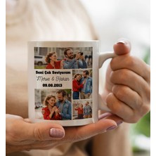 Bk Gift Kişiye Özel Mesajlı ve Fotoğraflı Beyaz Kupa Bardak, Arkadaşa Hediye, Sevgiliye Hediye