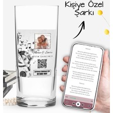 Bk Gift Kişiye Özel Fotoğraflı ve Şarkı Qr Kodlu Rakı Bardağı, Sevgiliye Hediye