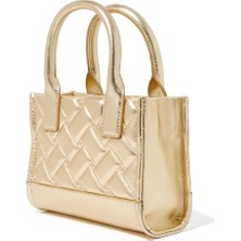 Kurt Geiger Xs Kensington Kare Tote Çanta Gold