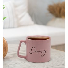 Bk Gift Kişiye Özel Isimli Pastel Pembe Middle Kupa Bardak, Arkadaşa Hediye, Ev Hediyesi, Doğum Günü Hediyesi, Ofis Hediyesi-11