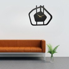 Miaselis Lima Metal Duvar Saati 1,5 mm Kalınlık 60 x 51 cm Siyah