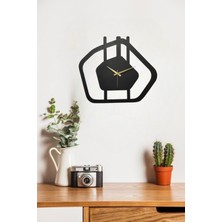 Miaselis Lima Metal Duvar Saati 1,5 mm Kalınlık 60 x 51 cm Siyah