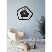 Miaselis Lima Metal Duvar Saati 1,5 mm Kalınlık 60 x 51 cm Siyah
