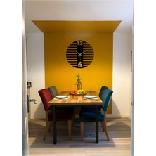 Miaselis Grıll Metal Duvar Saati 1,5 mm Kalınlık 40 x 40 cm Siyah