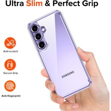 Etiget Samsung Galaxy S24 5g Şeffaf Silikon Kılıf & 2 Adet Temperli Cam Ekran Koruyucu Seti