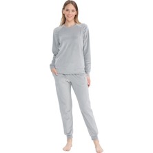 U.s. Polo Assn. Kadın Uzun Kollu Yuvarlak Yaka Pijama Takımı S25092