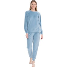 U.s. Polo Assn. Kadın Uzun Kollu Yuvarlak Yaka Pijama Takımı S25092