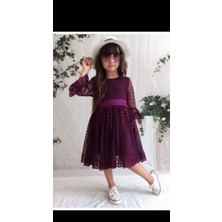 Esmaca Moda Kız Çocuk Elbise Mor