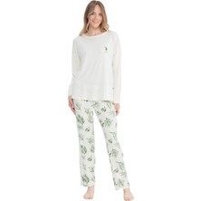 U.s. Polo Assn. Kadın Uzun Kollu Yuvarlak Yaka Pijama Takımı S25106