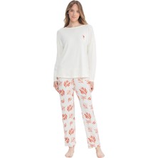 U.s. Polo Assn. Kadın Uzun Kollu Yuvarlak Yaka Pijama Takımı S25106