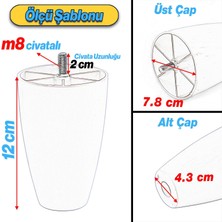 Nzb Mobilya Yükseltici Sehpa Kanepe Ünite Koltuk Ayağı Baza Ayakları Ceviz Desen Oval Plastik Ayak 12 cm