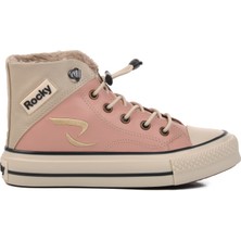 Rocky Walkway Pudra-Bej Içi Kürklü Bilek Boy Çocuk Sneaker Walkway 005-F