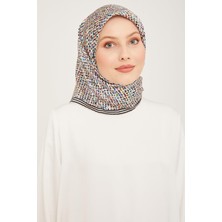 Armine Nostalji Tivil Ipek 9013-04  Krem-Siyah