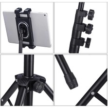 AktarMobile 145 cm Yükseklik Ayarlı Monopod Tripod 4.7" - 12.9" Inc Uyumlu Tablet Tutucu