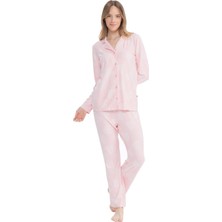 U.s. Polo Assn. Kadın Uzun Kollu Boydan Patlı Düğmeli Pijama Takımı S25109