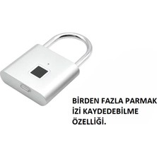 Parmak Izi Teknolojili Akıllı Asma Kilit Güvenli Ve Kolay Kullanım Çoklu Parmak Izi Ekleme Dayanıklı