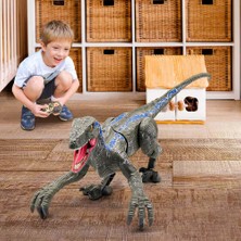 Oyuncak Uzaktan Kumandalı Dinazor Dinozor Sesli Işıklı Velociraptor 45 cm