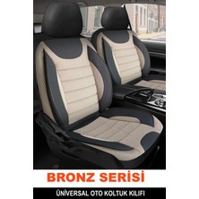 Nice Shop Honda Cıvıc  2006-2012UYUMLU Oto Koltuk Kılıfı Bronz Serisi - Bej