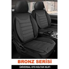 Nice Shop Ford Focus  2018-UYUMLU Oto Koltuk Kılıfı Bronz Serisi - Siyah