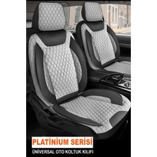 Chevrolet Kalos 2012-2020UYUMLU Oto Koltuk Kılıfı Platinium Serisi - Gri