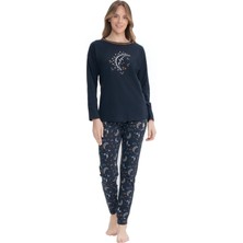 U.s. Polo Assn. Kadın Uzun Kollu Yuvarlak Yaka Pijama Takımı S25118