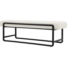 Alka Metal Antrasit /  Bej  Bench Puf