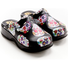 Drmoon Kuru Kafa  Desenli Ortopedik Taban Sabo Terlik