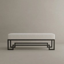 Alka Metal Bej Bench Puf