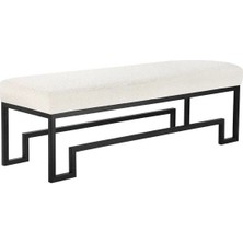 Alka Metal Bej Bench Puf