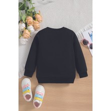 Myada Yeni Sezon It's A Good Day To Be Happy Yazılı Oversize Kapüşonlu Çocuk Sweatshirt 13586