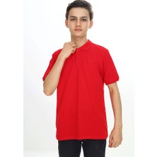 Erkek Çocuk Lacost(Yüksek Kaliteli Pike Dokuma) Noktalı Polo Yaka Tshirt