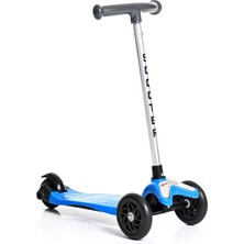 Hippie Scooter Mavi 6 Yaş ve Üzeri İçin Ayarlanabilir Gidonlu 3 Tekerlekli Çocuk Scooter
