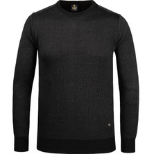 Çizgi Triko Erkek Sıfır Yaka Triko Kazak Desenli Kol ve Bel Lastikli Çelik Örgü Klasik Kalıp - 5015C