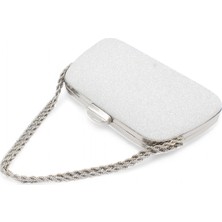 Chantaky 064 760 Gümüş Palsim Abiye Çanta Gece Çantası Clutch