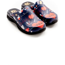 Drmoon Kalp Ritmi Desenli Ortopedik Comfortflex Taban Sabo Terlik